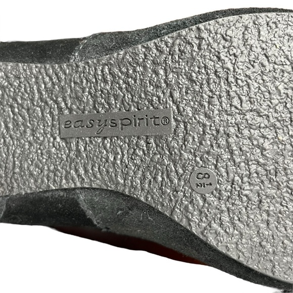 Easy Spirit Black Genuine Suede Leather Stacked Heel Slouchy Boots Sz 8.5 Wide - Picture 10 of 16